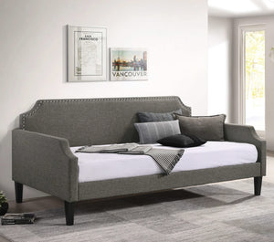 Sofá cama individual tapizado Livia gris