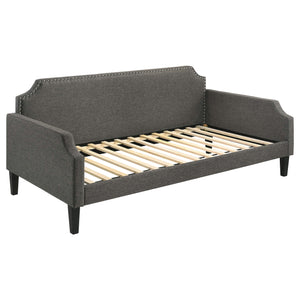 Sofá cama individual tapizado Livia gris