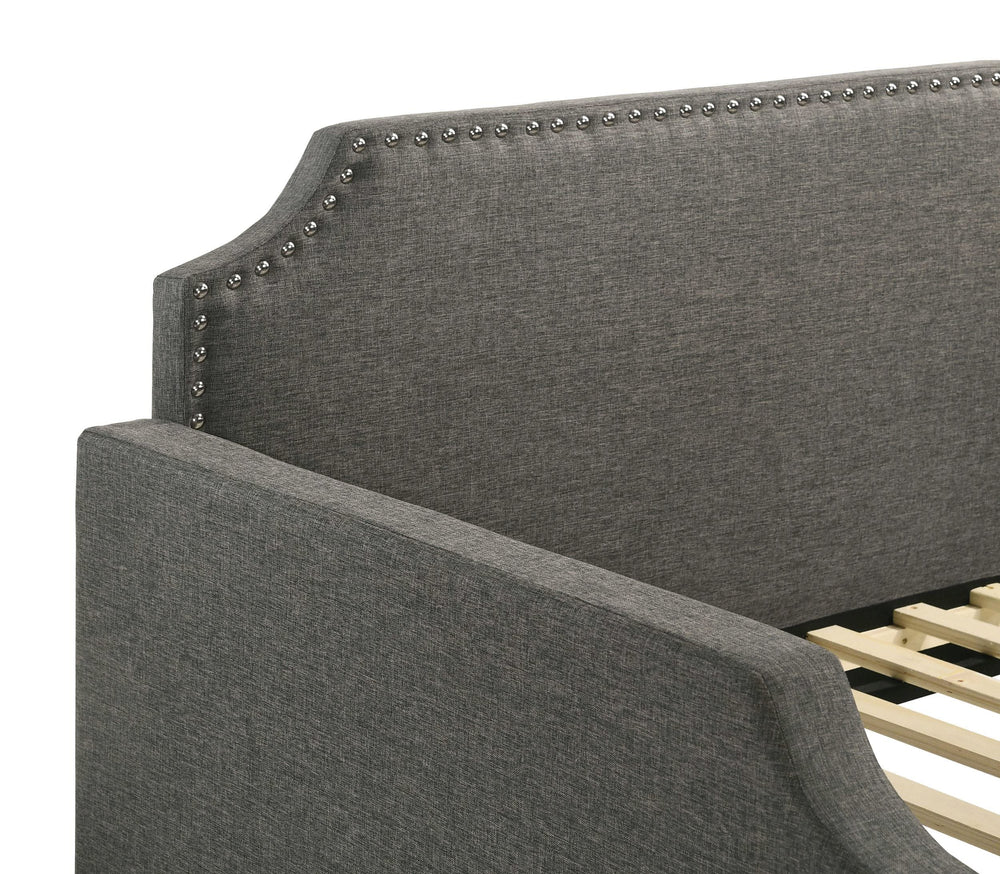 Sofá cama individual tapizado Livia gris