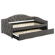 Sofá cama individual tapizado Sadie con cama nido gris