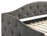 Sofá cama individual tapizado Sadie con cama nido gris
