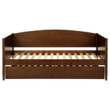 Sofá cama individual Bozeman Wood con cama nido en nogal mediano