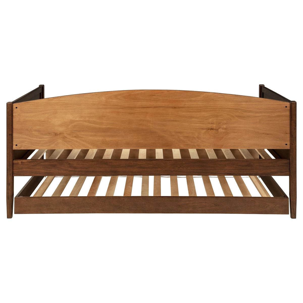 Sofá cama individual Bozeman Wood con cama nido en nogal mediano