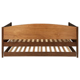 Sofá cama individual Bozeman Wood con cama nido en nogal mediano
