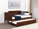 Sofá cama individual Redding Wood con cama nido en cerezo