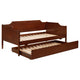 Sofá cama individual Redding Wood con cama nido en cerezo