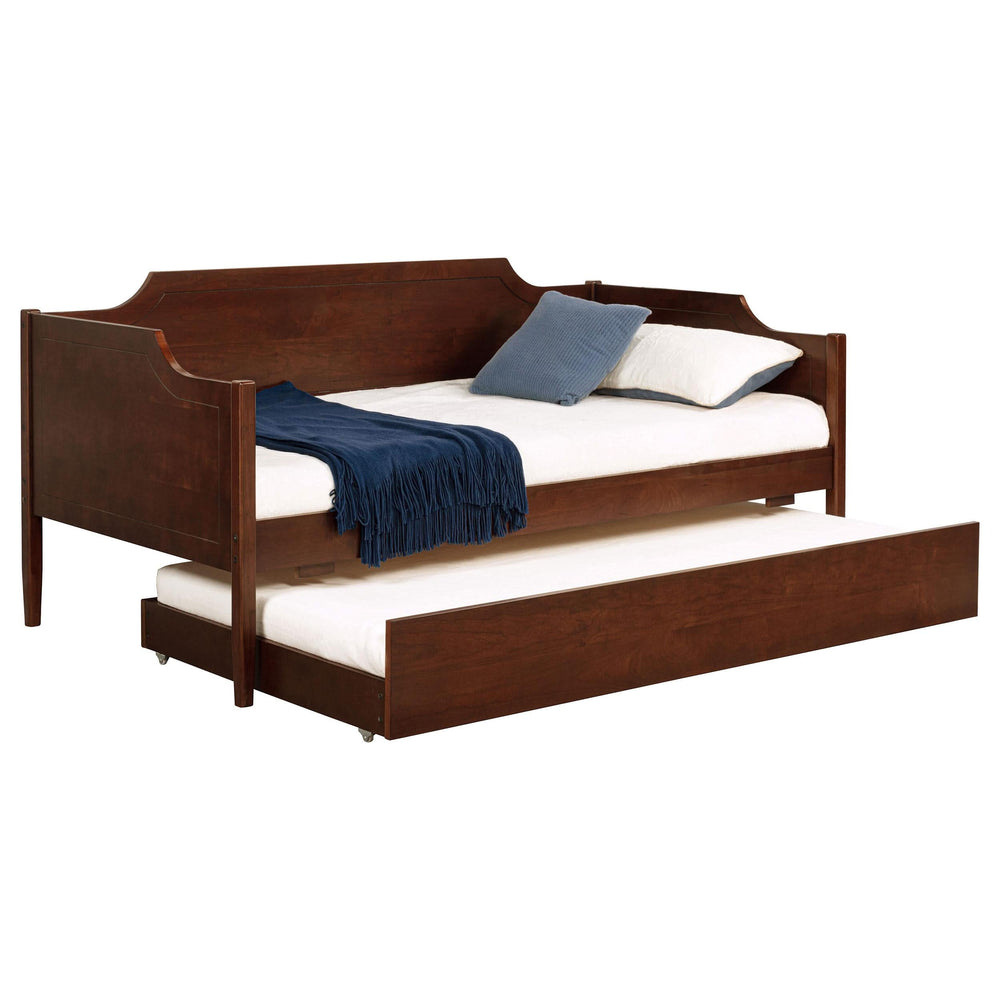 Sofá cama individual Redding Wood con cama nido en cerezo