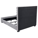 Cama Queen Patricia de 58 pulgadas tapizada en bouclé gris
