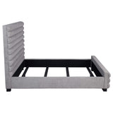 Cama Queen Patricia de 58 pulgadas tapizada en bouclé gris