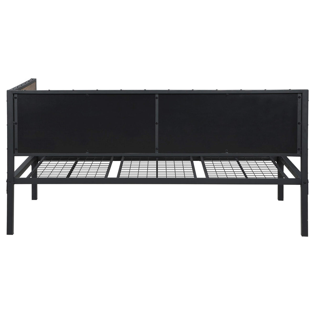 Cama de día doble de metal Getler en color castaño desgastado