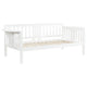 Sofá cama individual Bethany Wood con mesas abatibles, color blanco
