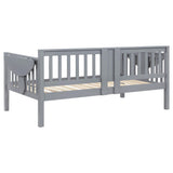 Sofá cama individual Bethany Wood con mesas abatibles, color gris 
