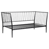 Estructura de cama individual Richland de metal negro mate