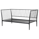 Estructura de cama individual Richland de metal negro mate