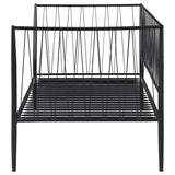 Estructura de cama individual Richland de metal negro mate