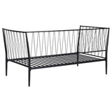 Estructura de cama individual Richland de metal negro mate