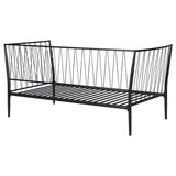 Estructura de cama individual Richland de metal negro mate