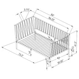 Estructura de cama individual Richland de metal negro mate