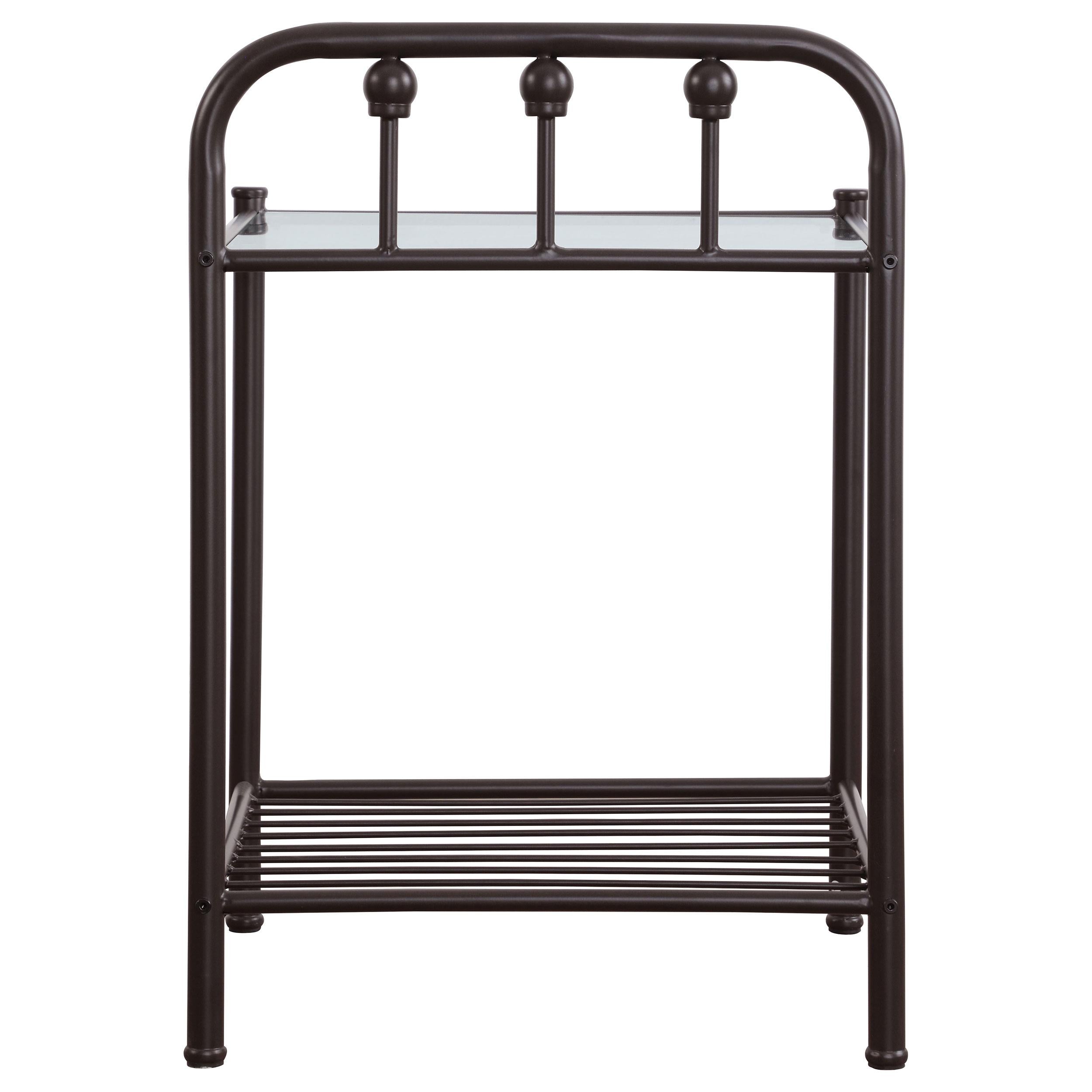 Livingston Metal 1-shelf Nightstand Dark Bronze
