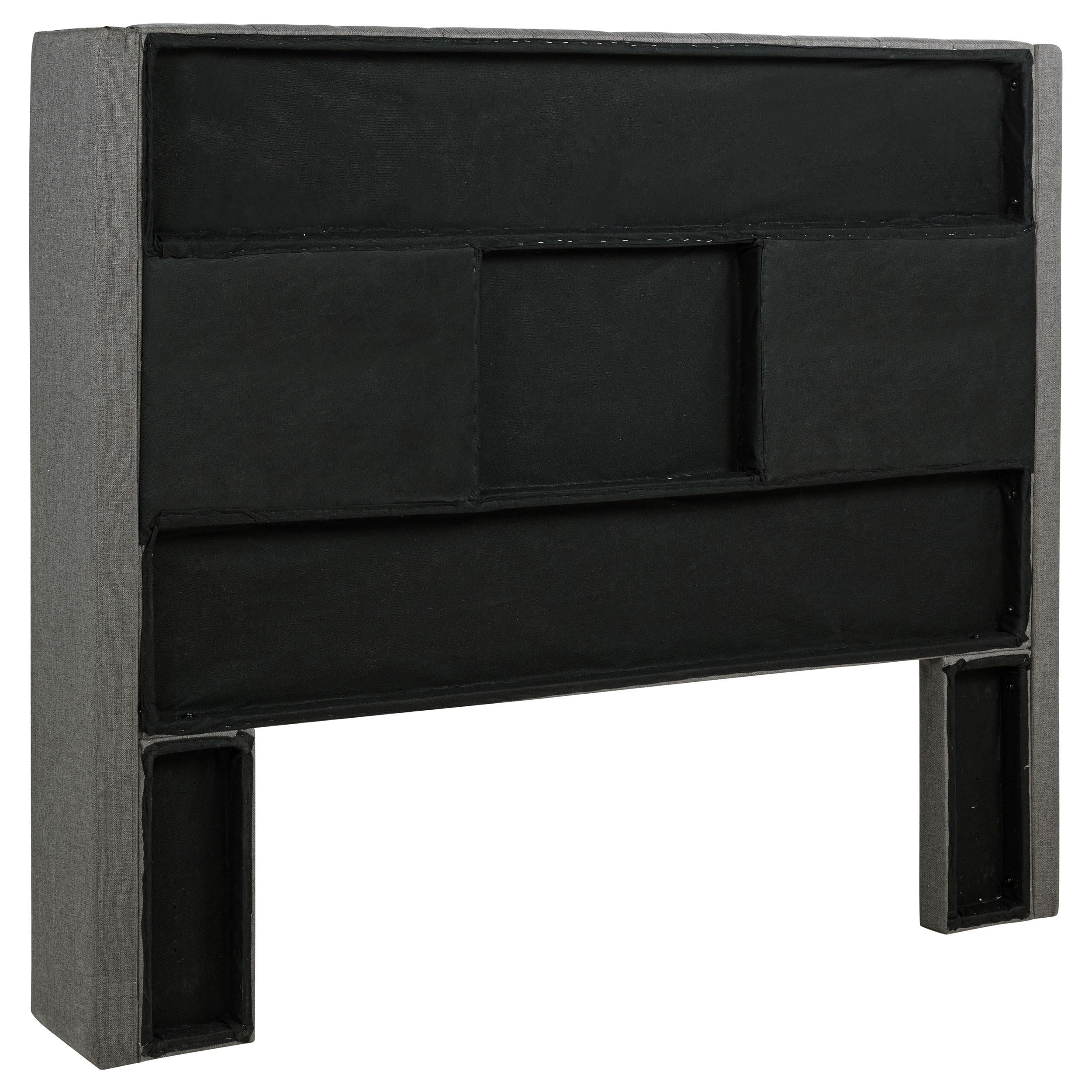 Bancroft Upholstered Eastern King Wingback Headboard Grey