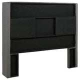 Cabecero Queen con respaldo orejero tapizado Bancroft, gris