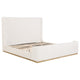 Cama King Sleigh tapizada Nala color crema