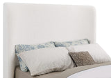 Cama King Sleigh tapizada Nala color crema