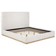 Cama tapizada Knox EASTERN KING con paneles en color crema