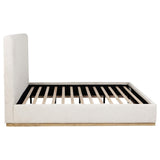 Cama tapizada Knox EASTERN KING con paneles en color crema