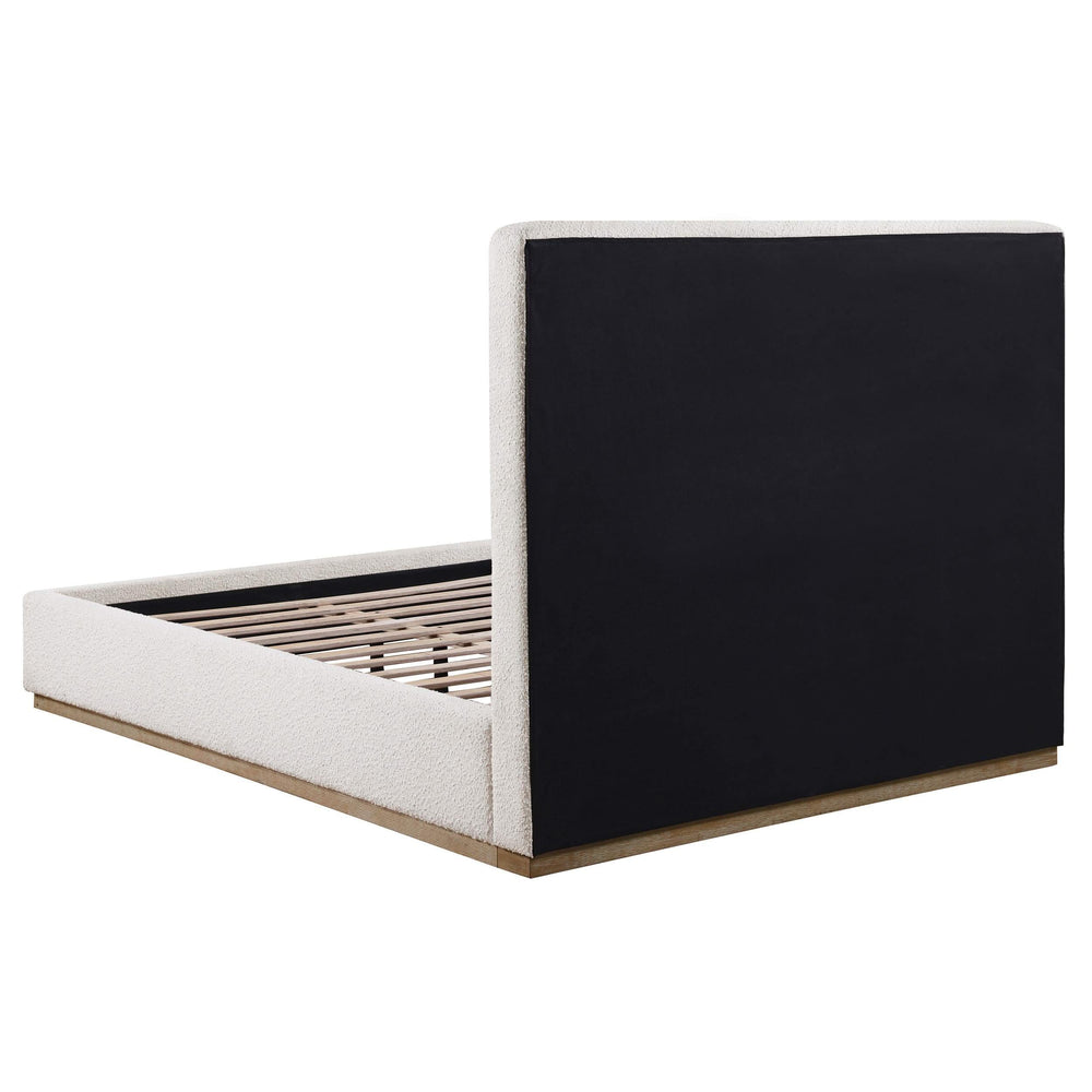 Cama Queen tapizada Knox color crema