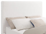 Cama Queen tapizada Knox color crema