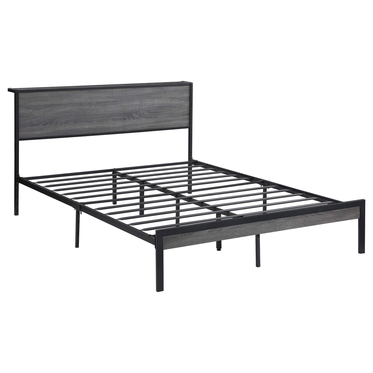 Cama Ricky Metal Full Panel Gris
