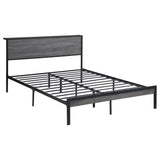 Cama Ricky Metal Full Panel Gris