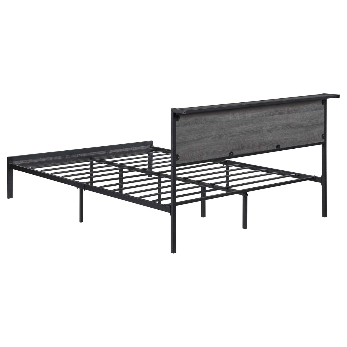 Cama Ricky Metal Full Panel Gris