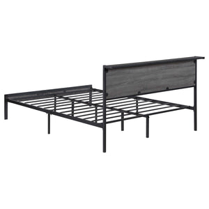 Cama Ricky Metal Full Panel Gris