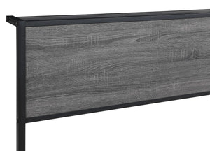 Cama Ricky Metal Full Panel Gris