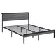 Cama Queen con paneles de metal Ricky, color gris