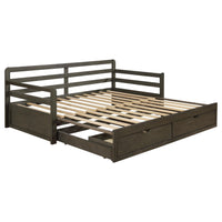 Sofá cama Sorrento Twin XL de 2 cajones con cama nido extensible, gris