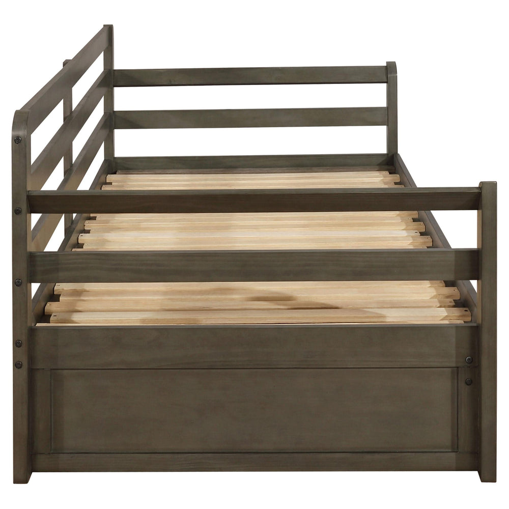 Sofá cama Sorrento Twin XL de 2 cajones con cama nido extensible, gris