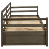 Sofá cama Sorrento Twin XL de 2 cajones con cama nido extensible, gris