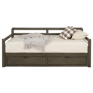 Sofá cama Sorrento Twin XL de 2 cajones con cama nido extensible, gris