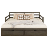 Sofá cama Sorrento Twin XL de 2 cajones con cama nido extensible, gris