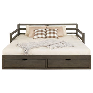 Sofá cama Sorrento Twin XL de 2 cajones con cama nido extensible, gris