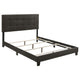Cama tapizada Mapes de tamaño completo en color carbón