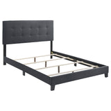 Cama tapizada Mapes de tamaño completo en gris