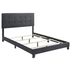 Cama tapizada Mapes de tamaño completo en gris