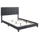 Cama Queen tapizada Mapes con paneles en gris