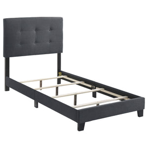 Cama individual tapizada Mapes gris