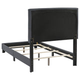 Cama individual tapizada Mapes gris