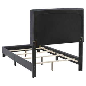 Cama individual tapizada Mapes gris